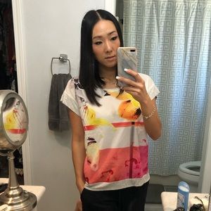 NWOT! Boxy Floral Tee